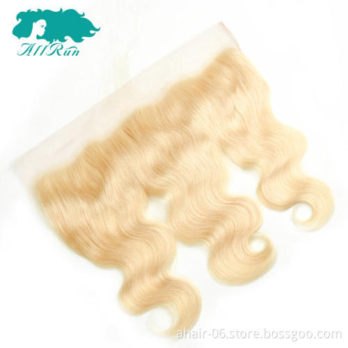 10-20inch peruvian 613 full lace 13*4, body wave blonde lace frontal